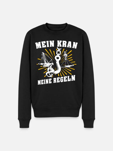Kranführer Kran Kranfahrer - Männer Premium Bio Pullover - Schwarz