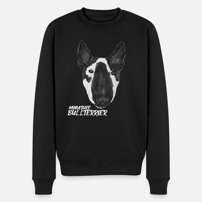 Bullterrier Miniature Bullterrier Bully Hunde Hund - Männer Premium Bio Pullover - Schwarz