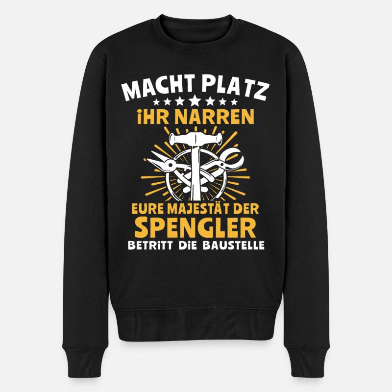 Spengler Spengeln Bauspengler - Männer Premium Bio Pullover - Schwarz