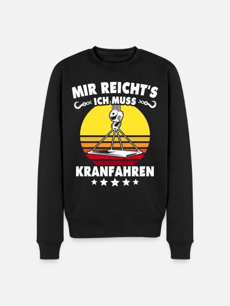 Kranführer Raupenkran Kranfahrer - Männer Premium Bio Pullover - Schwarz