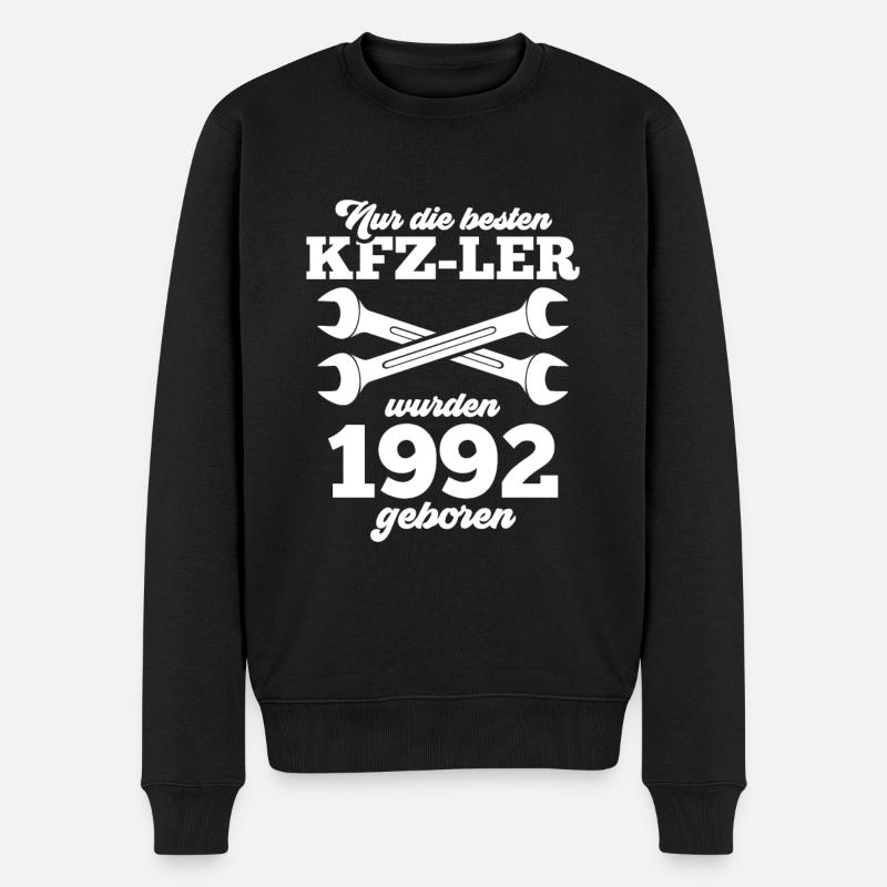 30. Geburtstag Kfz Mechatroniker Geschenk - Männer Premium Bio Pullover - Schwarz
