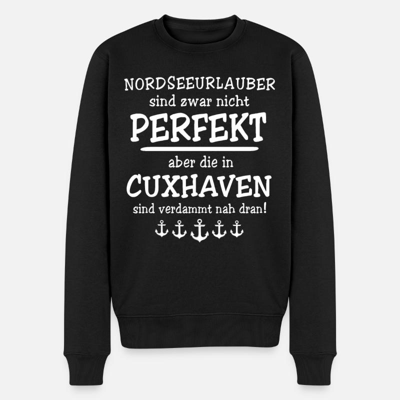 Cuxhaven - Männer Premium Bio Pullover - Schwarz