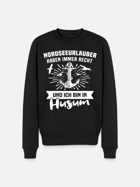 Husum - Männer Premium Bio Pullover - Schwarz