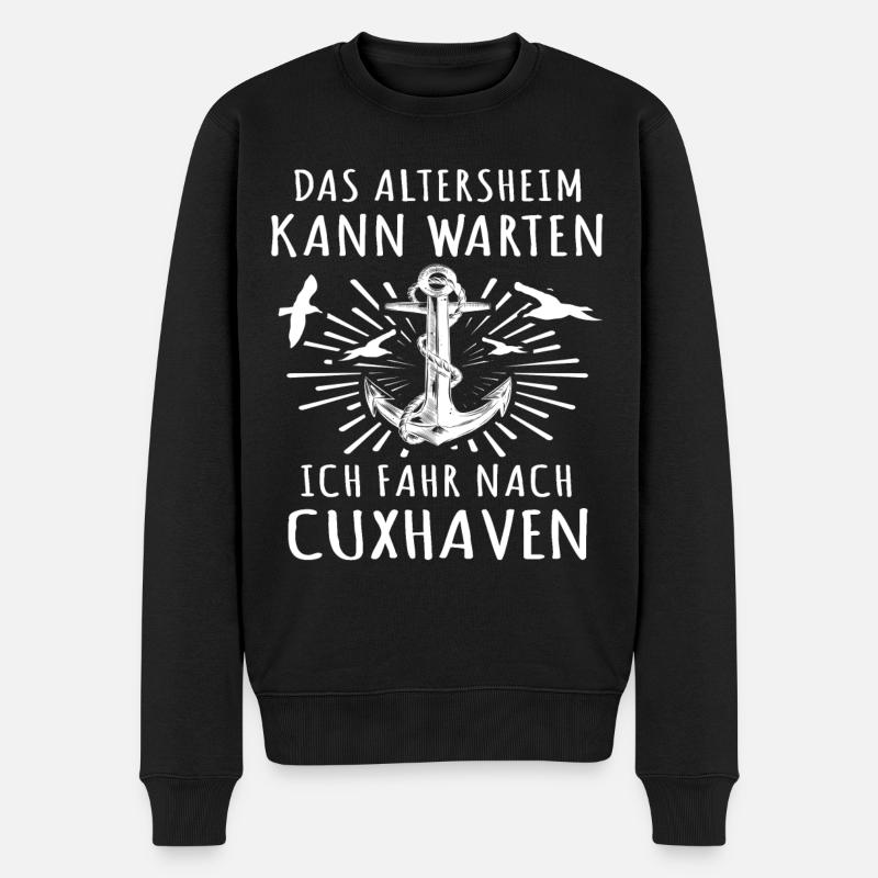 Cuxhaven - Männer Premium Bio Pullover - Schwarz