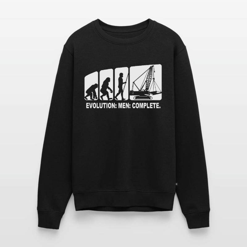 Kranführer Evolution Kranfahrer Männer Premium Bio Pullover