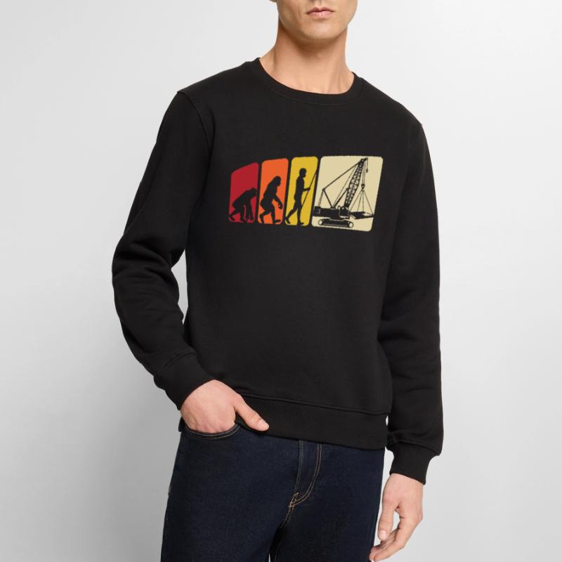 Kranführer Evolution Kranfahrer Männer Premium Bio Pullover