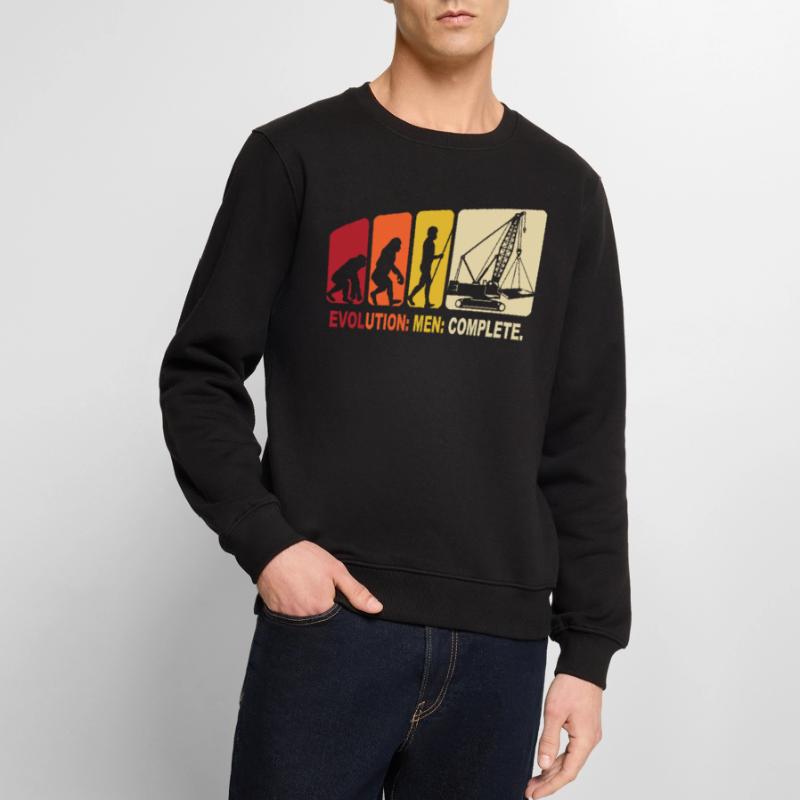 Kranführer Evolution Kranfahrer Männer Premium Bio Pullover