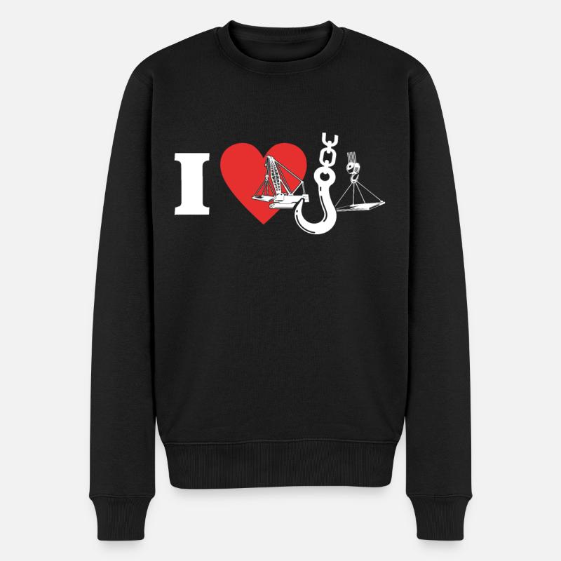 Grutier Cher grutier Amour Grues - Pull Premium bio Homme - noir