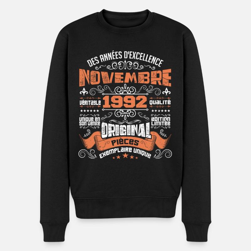 Novembre 1992 - Pull Premium bio Homme - noir