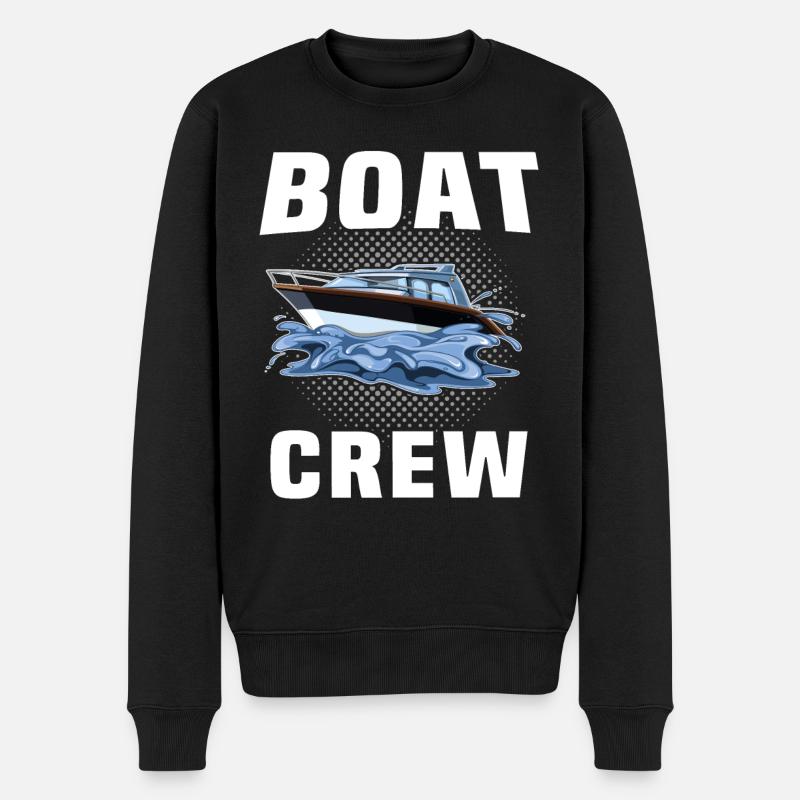 Captain Boat Crew - Männer Premium Bio Pullover - Schwarz