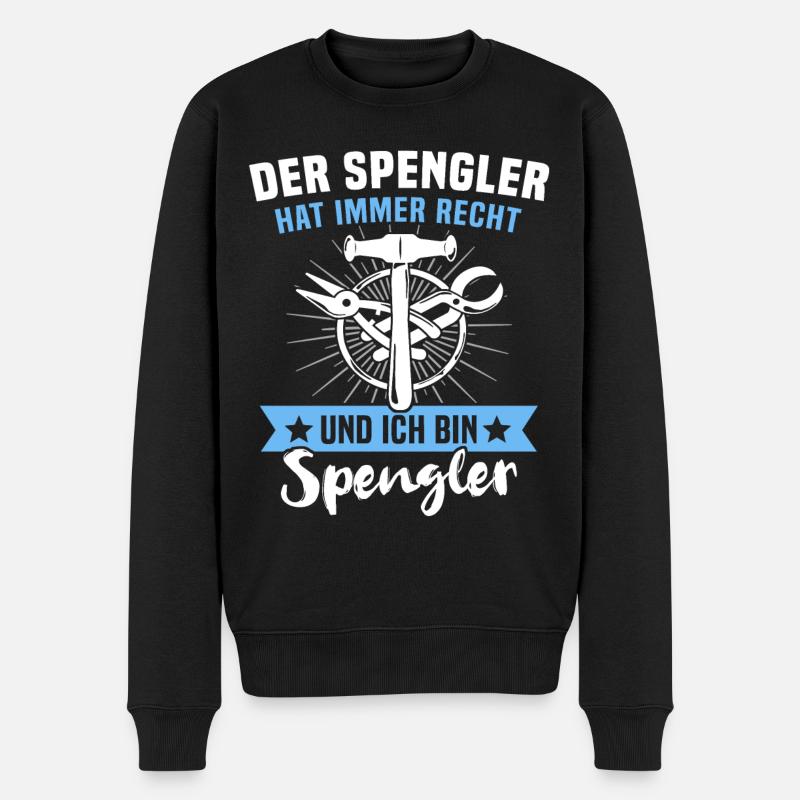 Spengler Bauspengler - Männer Premium Bio Pullover - Schwarz