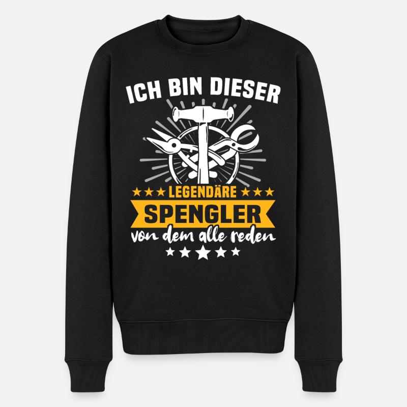 Spengler Bauspengler - Männer Premium Bio Pullover - Schwarz
