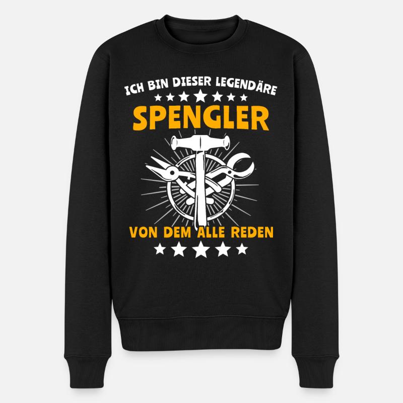 Spengler Bauspengler - Männer Premium Bio Pullover - Schwarz