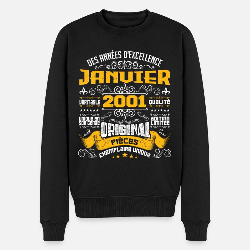 JANVIER 2001 | ORIGINAL PIÈCES - Pull Premium bio Homme - noir