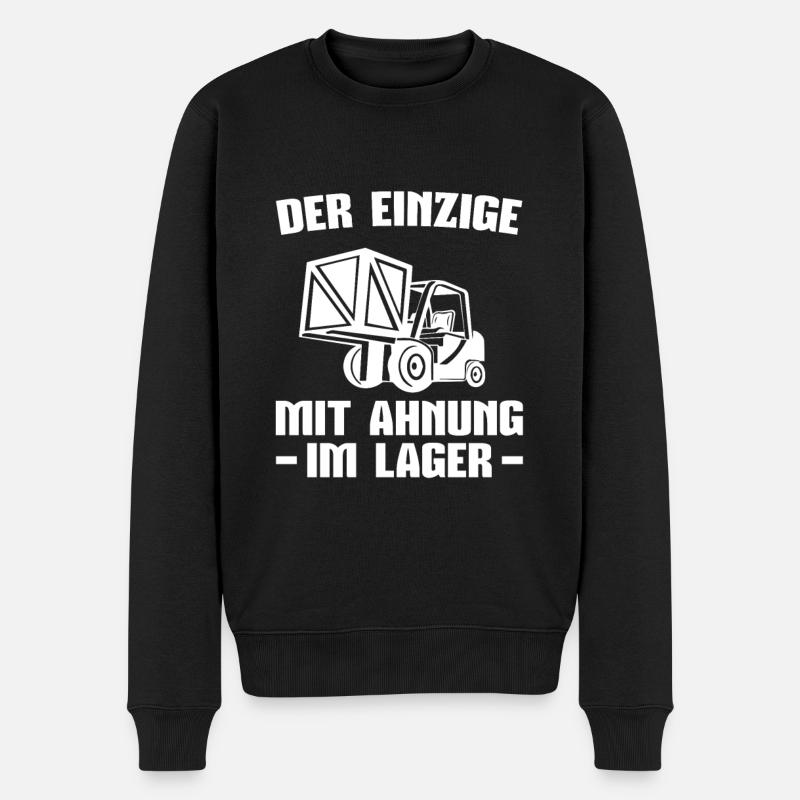 Gabelstapler Stapler Lagerist Staplerfahrer - Männer Premium Bio Pullover - Schwarz