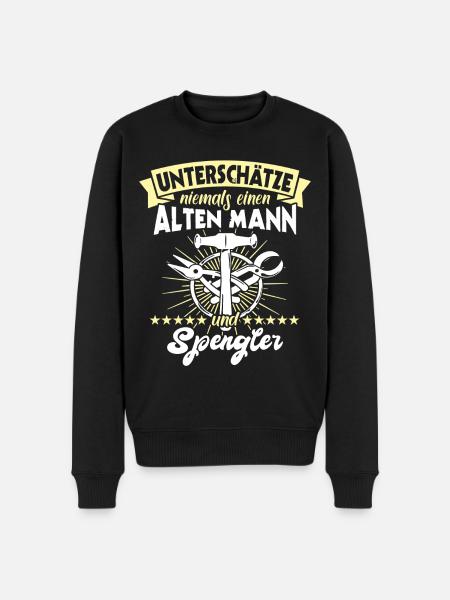 Spengler Beruf Bauspengler Sprüche - Männer Premium Bio Pullover - Schwarz