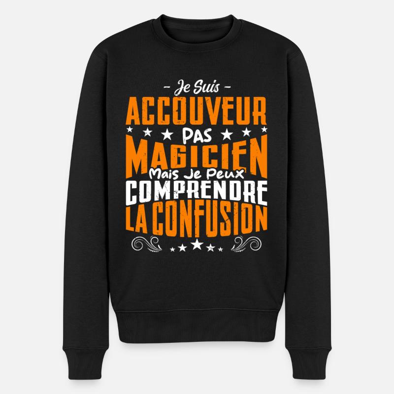 Je Suis Accouveur Pas Magicien - Pull Premium bio Homme - noir