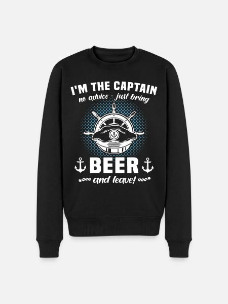 Capitaine Beer - Pull Premium bio Homme - noir