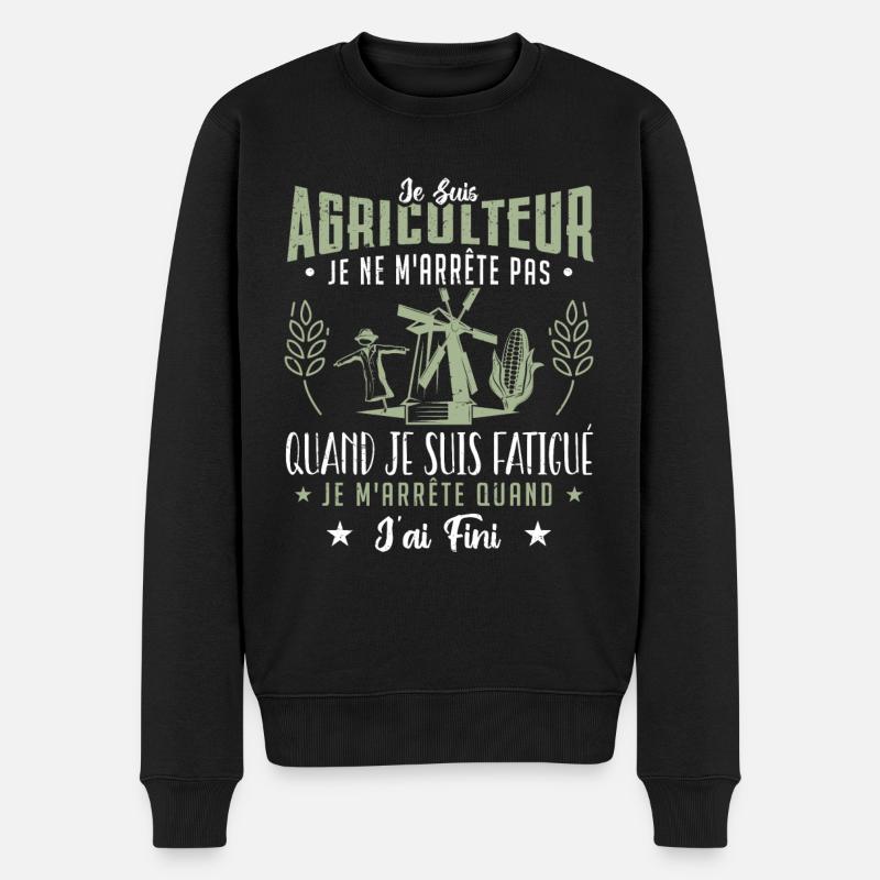 Je Suis Agriculteur | Cadeau - Pull Premium bio Homme - noir