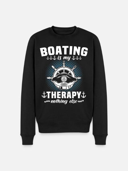 Captain Boating Therapy - Men's Premium Organic Jumper - black