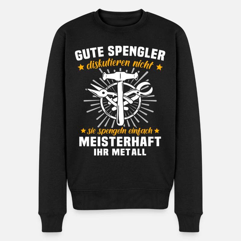 Spengler Beruf Bauspengler - Männer Premium Bio Pullover - Schwarz
