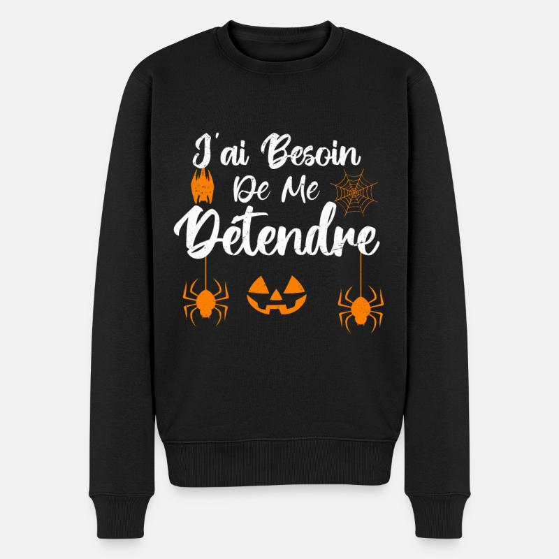 J’ai besoin de me détendre - Pull Premium bio Homme - noir
