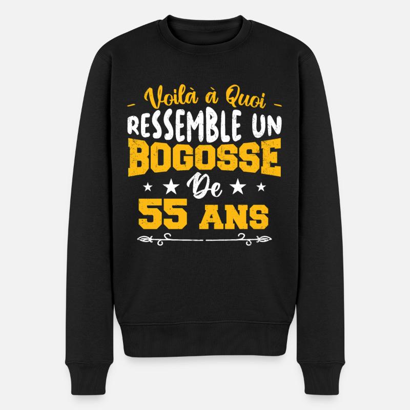 Voilà à quoi ressemble un bogosse de 55 ans - Pull Premium bio Homme - noir