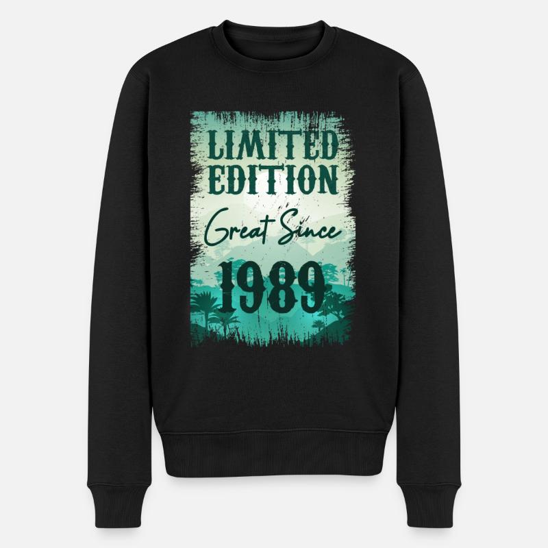 Einzigartig seit 1989 - Männer Premium Bio Pullover - Schwarz