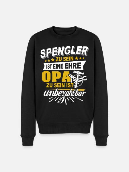 Bauspengler Opa Spengler - Männer Premium Bio Pullover - Schwarz