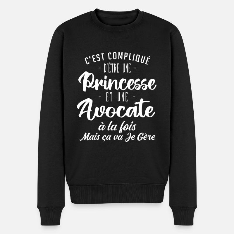 C'EST COMPLIQUE D'ETRE PRINCESSE ET AVOCATE - Pull Premium bio Homme - noir