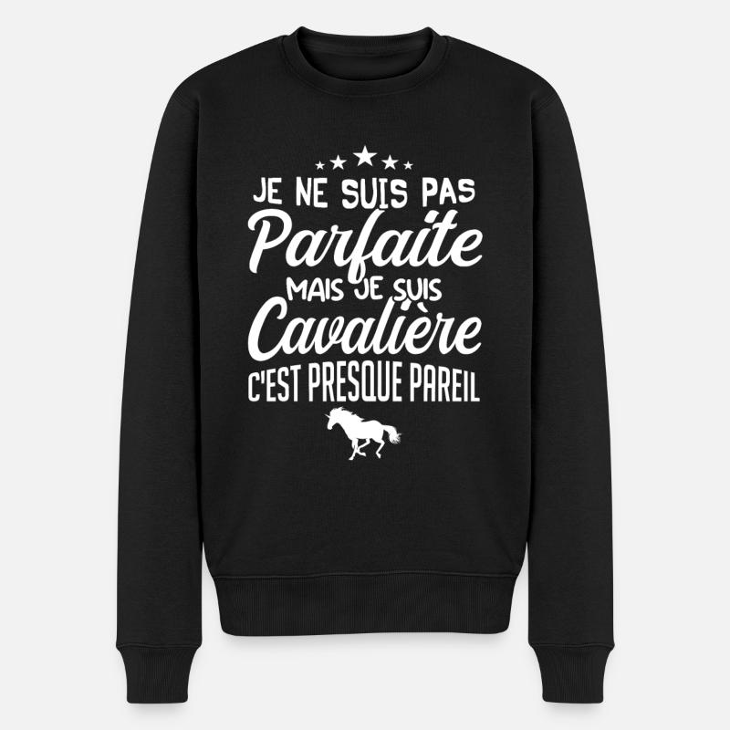 CAVALIÈRE PARFAITE - Pull Premium bio Homme - noir