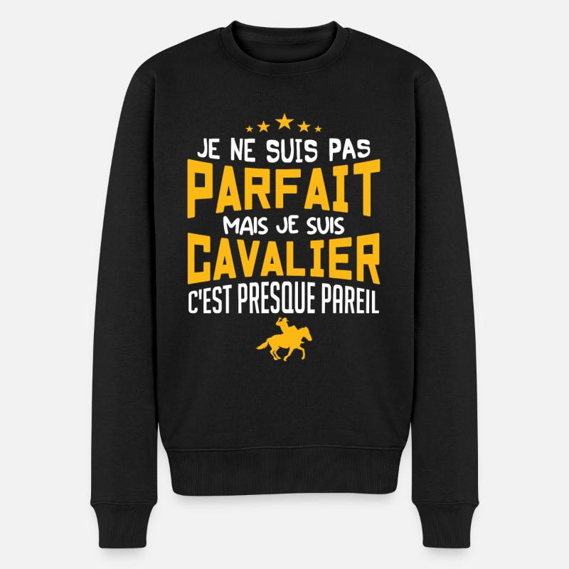 pas parfait mais cavalier - Pull Premium bio Homme - noir