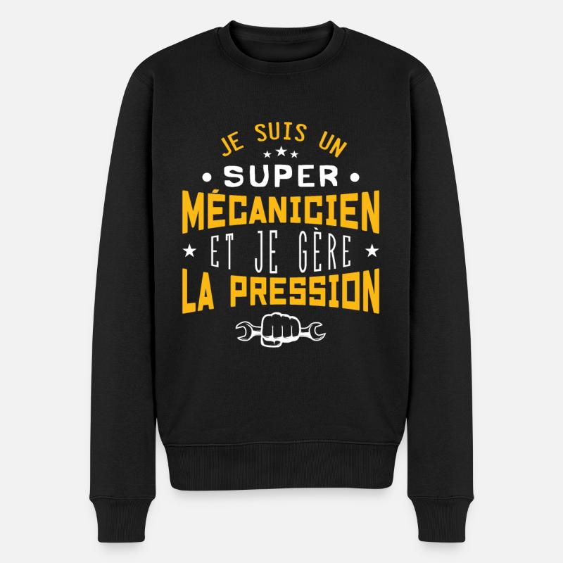 SUPER MÉCANICIENNE - Pull Premium bio Homme - noir