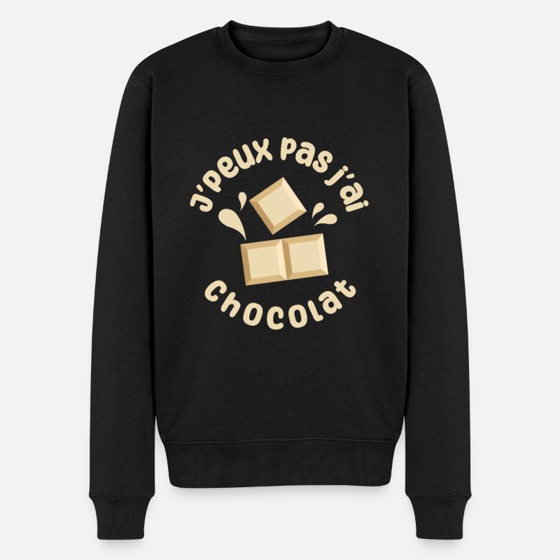 J'peux pas j'ai chocolat - Pull Premium bio Homme - noir