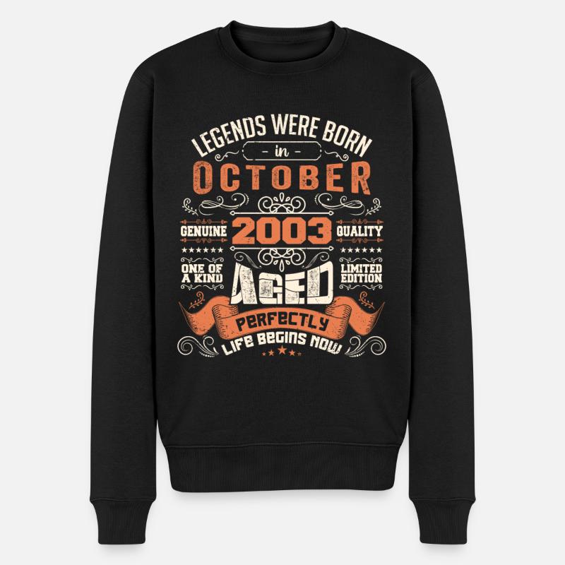 Legenden wurden im Oktober 2003 geboren, Limited Edition - Männer Premium Bio Pullover - Schwarz