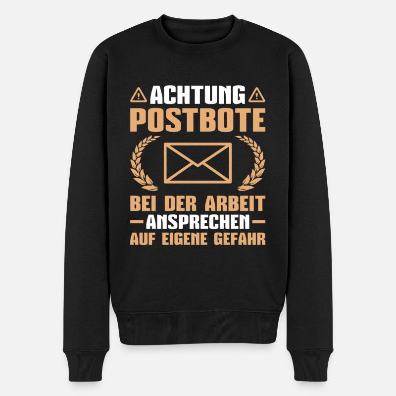 Post Paketdienst Briefträger Postbote - Männer Premium Bio Pullover - Schwarz