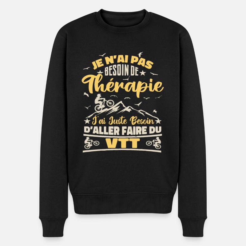 Thérapie VTT - Pull Premium bio Homme - noir