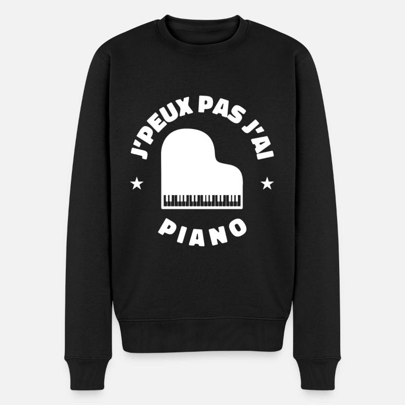 J'peux Pas J'ai Piano - Pull Premium bio Homme - noir