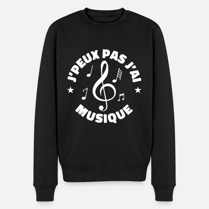 j'peux pas j'ai musique - Pull Premium bio Homme - noir