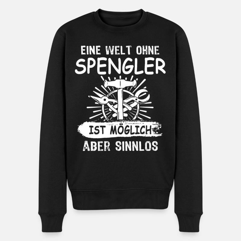 Spengler Bauspengler Karrosseriespengler - Männer Premium Bio Pullover - Schwarz