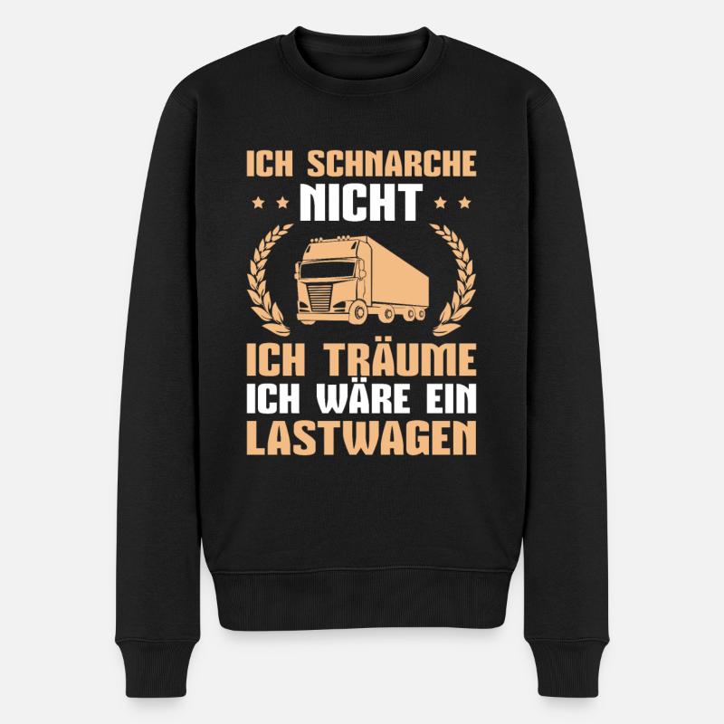 Lastwagen Fernfahrer LKW Fahrer - Männer Premium Bio Pullover - Schwarz