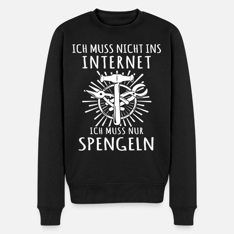Spengler Bauspengler Karosseriespengler - Männer Premium Bio Pullover - Schwarz