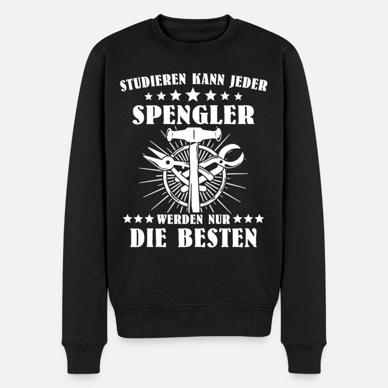 Spengler Bauspengler Karosseriespengler - Männer Premium Bio Pullover - Schwarz