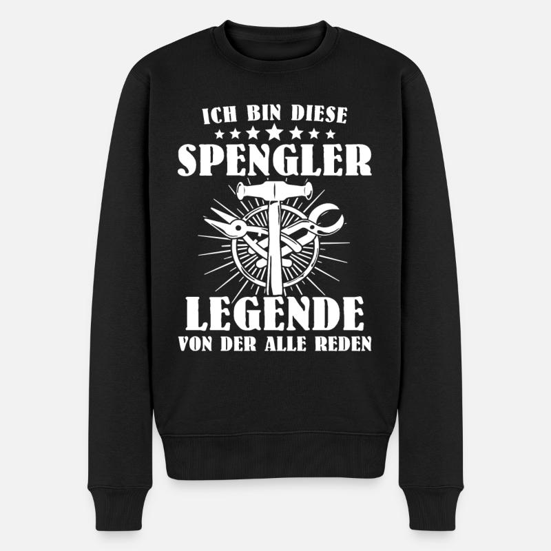 Spengler Bauspengler Karosseriespengler - Männer Premium Bio Pullover - Schwarz