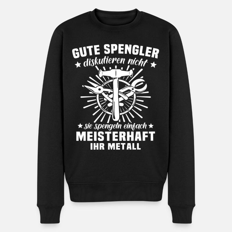 Spengler Spengeln Karosseriespengler - Männer Premium Bio Pullover - Schwarz