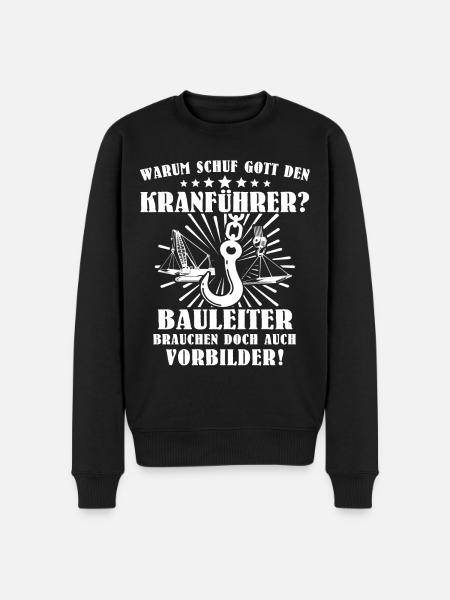 Kranführer Kran Kranfahrer - Männer Premium Bio Pullover - Schwarz
