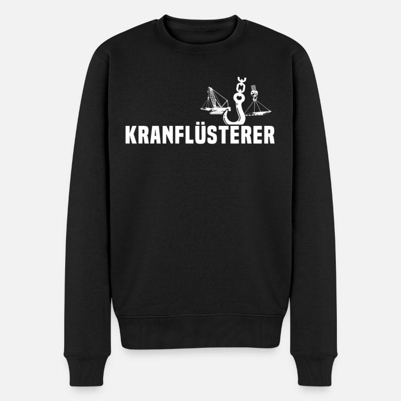 Kranführer Kran Kranfahrer - Männer Premium Bio Pullover - Schwarz