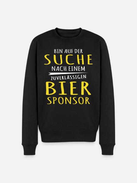 Bier Sprüche Trinksprüche Bierliebhaber - Männer Premium Bio Pullover - Schwarz