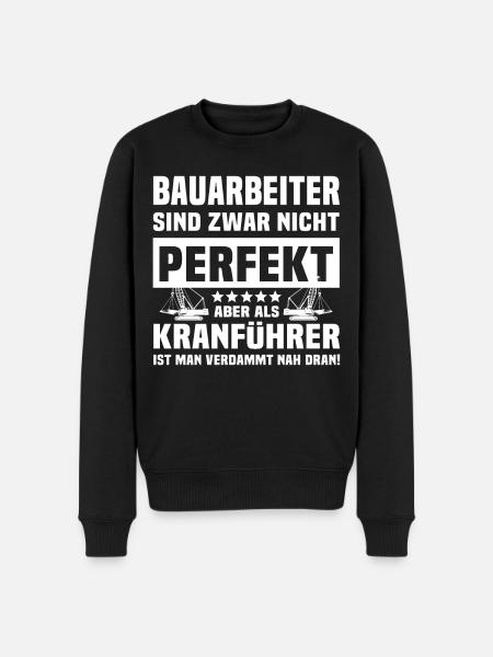 Kranfuehrer Kran Kranfahrer - Männer Premium Bio Pullover - Schwarz