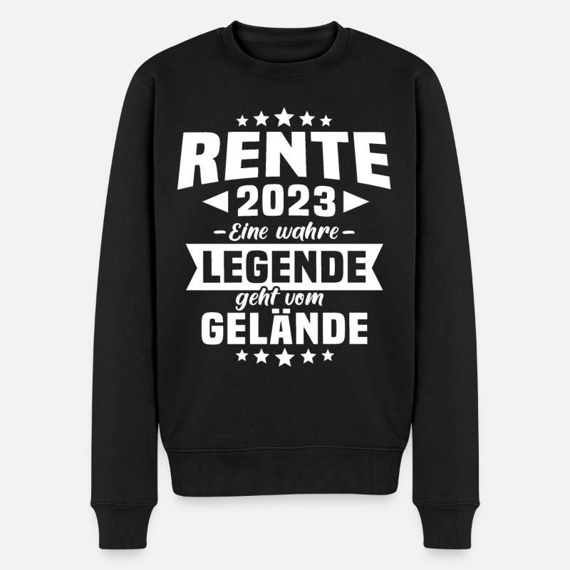 Rentner 2023 Rente Ruhestand - Männer Premium Bio Pullover - Schwarz